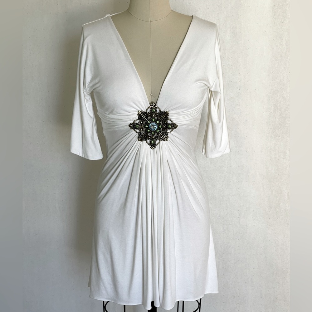 Sky White Knit Top, Size M